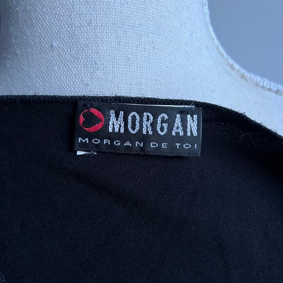 Y2K Morgan de Toi Tee Shirt Indian Princess Side Lace Cut Out Cap Sleeve Size XS - Picture 13 of 13